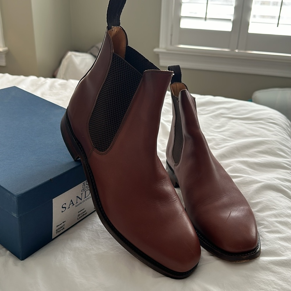 Sanders brown leather boots - Picture 2 of 6